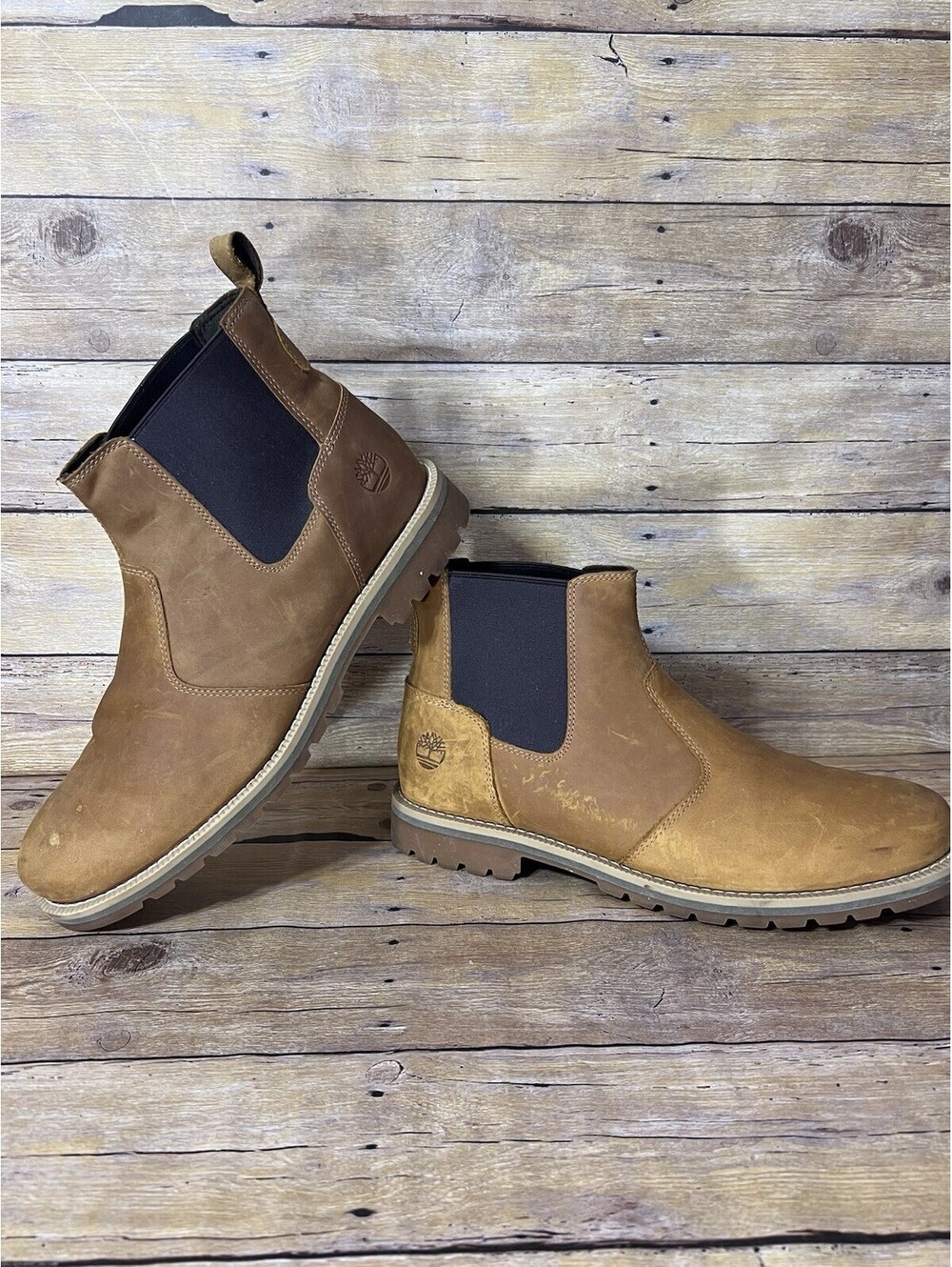 Timberland Men's Leather Chelsea Boot Saddle Size 12